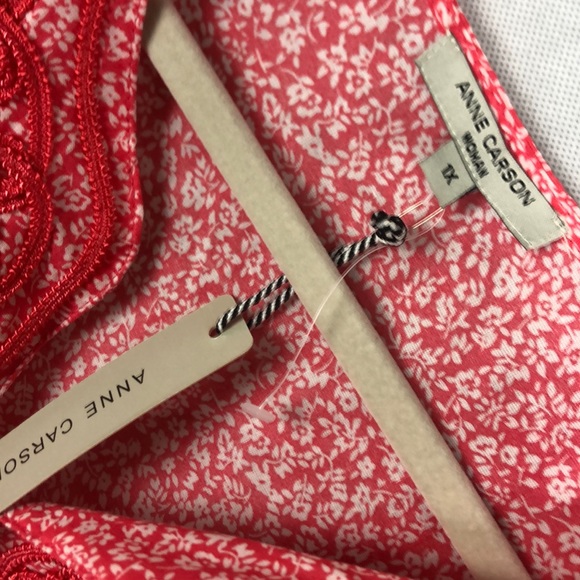 Anna Carson Woman Cotton Flowy Boho Floral PrintTunic Size 1X - Picture 4 of 11